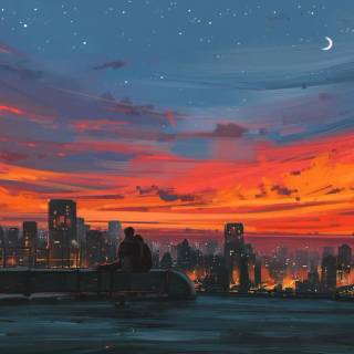 Aesthetic Evening City