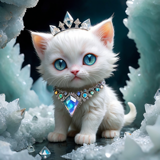 white crystal kitty