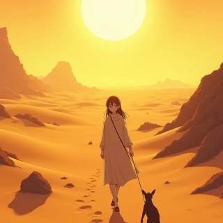 Anime desert wanderer