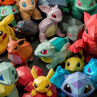 Polygonal Pokemon by patrika