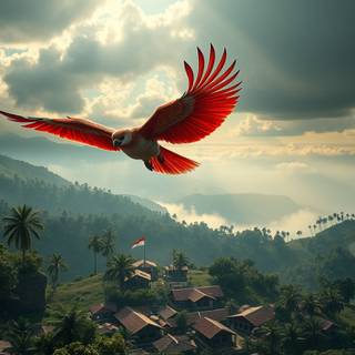 Merdeka Dirgahayu Kemerdekaan Republik Indonesia  17 Agustus 2024 wallpaper Garuda