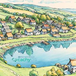 CachyOS Linux Wallpaper sketch landscape