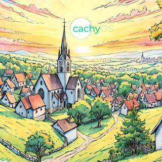 CachyOS Linux Wallpaper sketch landscape