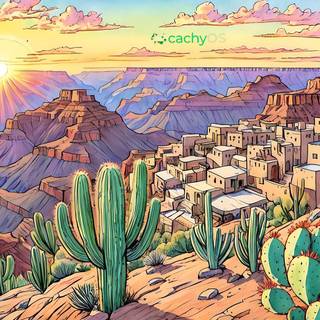 CachyOS Linux Wallpaper sketch landscape