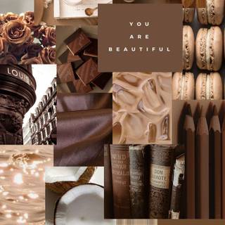 Brown collage wallpaper