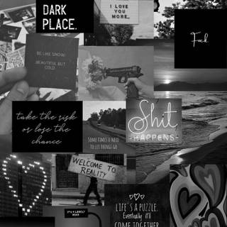 Black Collage Wallpaper