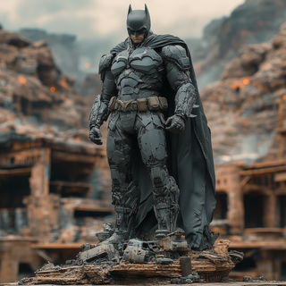 A statue of the dark knight