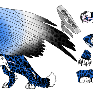 (mha oc, closed) leopard dragon form, oc sheet.