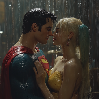 A kiss in the rain