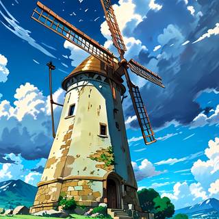 Anime Windmill ghibli 