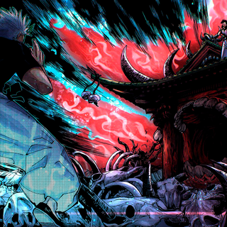 Jujutsu Kaisen, Gojo vs. Sukuna Epic Battle In Color by RealPitchers