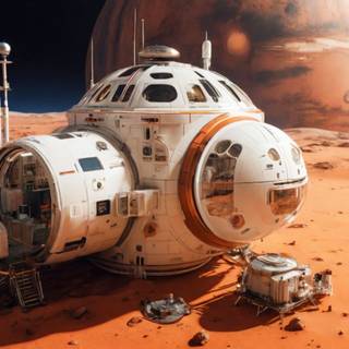 Martian Space Station by Szapy