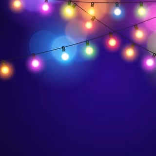 Purple Christmas lights 