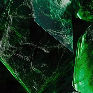 Green crystals