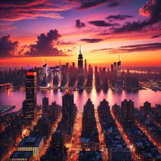 New york city sunset