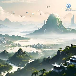 Lubuntu Minimalist Landscape Linux Wallpaper