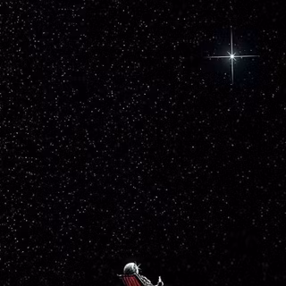 Astronaut relaxing in space