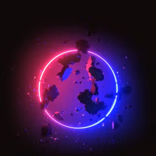 Minimal blue and red ring