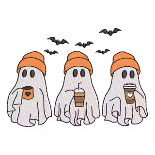 Ghosts sipping coffee