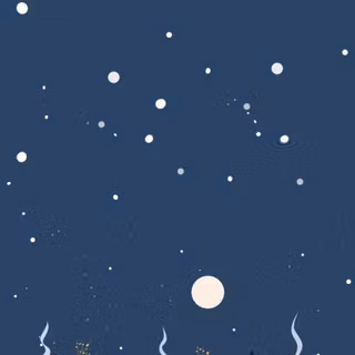 Peaceful winter village