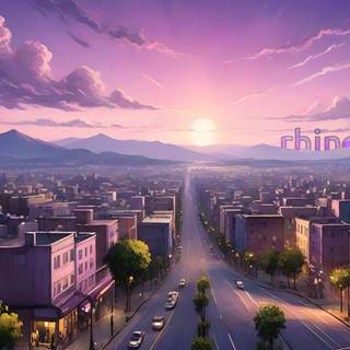 Rhino Linux 24.02 Purple Violet Landscape Wallpaper