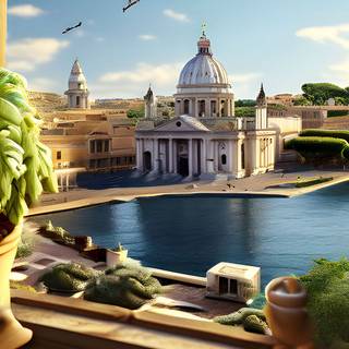 Open Mandriva Linux Rome Landscape Wallpaper