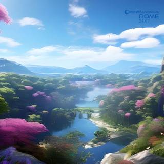 Open Mandriva Linux Rome Landscape Wallpaper