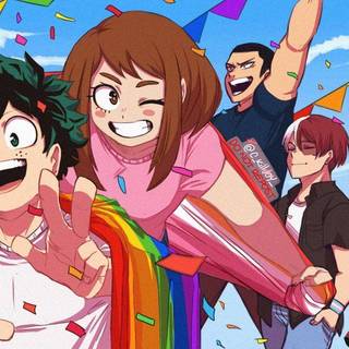 It is Pride Month Photo starring the Mha people... 