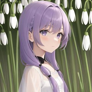 Murasaki with tulips