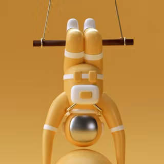 Upside down astronaut