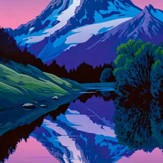 Minimalist mountain background