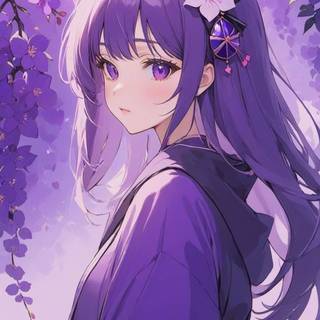 Murasaki with purple flowers