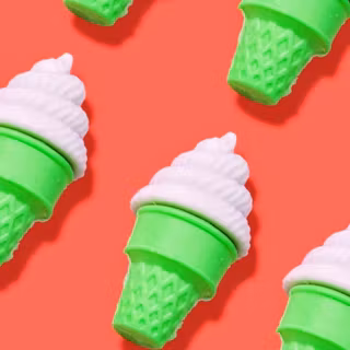 Neon Green ice cream cones