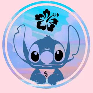 Pink and Blue Stich Wallpaper