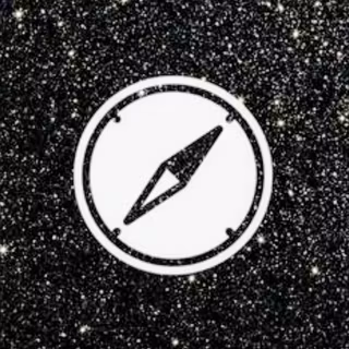 Black glitter Safari Logo