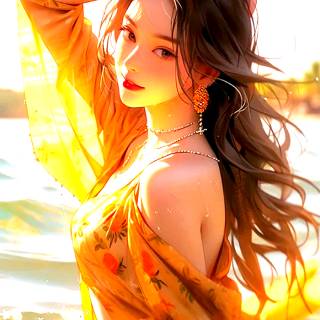 Anime Girl/Fall/Orange 