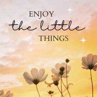 Enjoy the little things while they last…