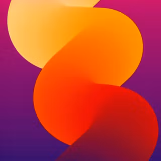 Orange and Ref Squiggly Line