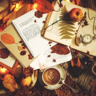 Autumn Cafe Wallaper