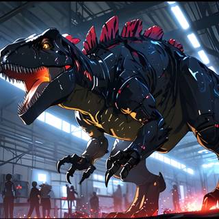 Wallpapers 4K UHD Wild Black Tyrannosaurus Robot Anime Wallpaper for Dekstop PC Laptop