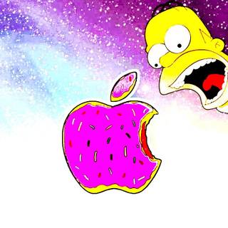 Sky space simpson apple logo