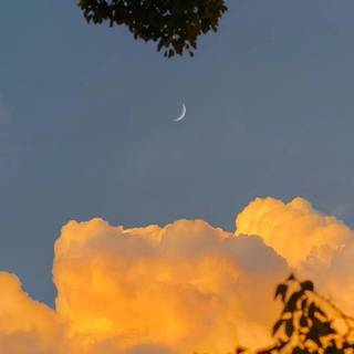 Moon and clouds