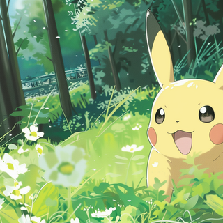 Pokémon, Pikachu in the Forest by patrika
