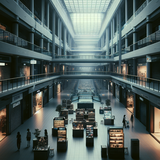 Modern Shopping Mall Interior by QuantumCurator