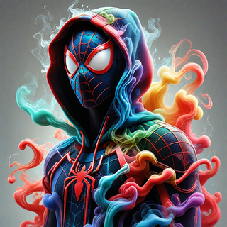 Superman Miles Morales with hood