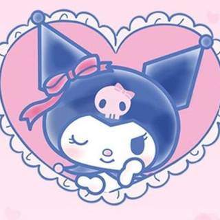 cute kuromi heart wallpaper
