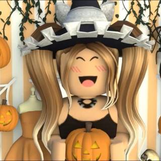 cute Roblox girl halloween