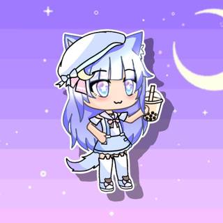 cute gacha life girl blue