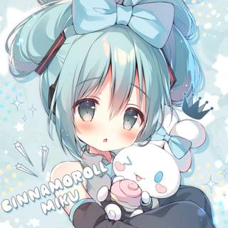 cute miku and cinnamoroll wallpaper