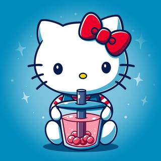 boba hello kitty